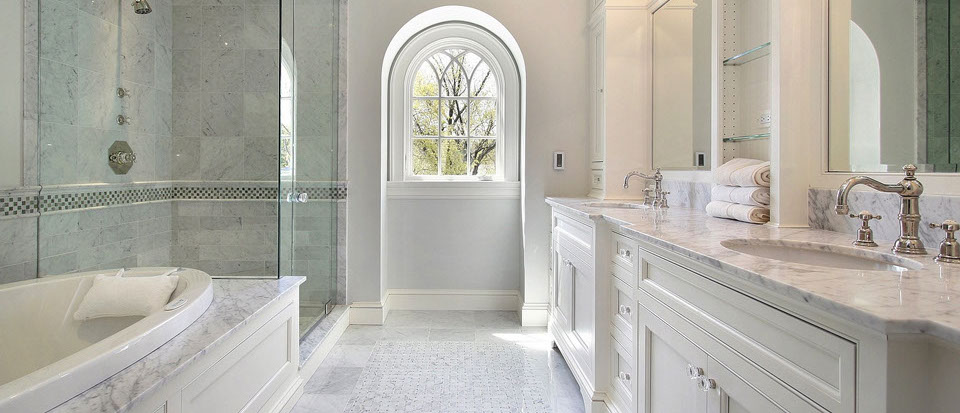 marble master bath
