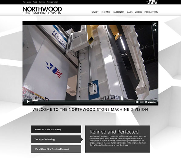 CNC machines and sawjets by the Northwood stone machine dvision